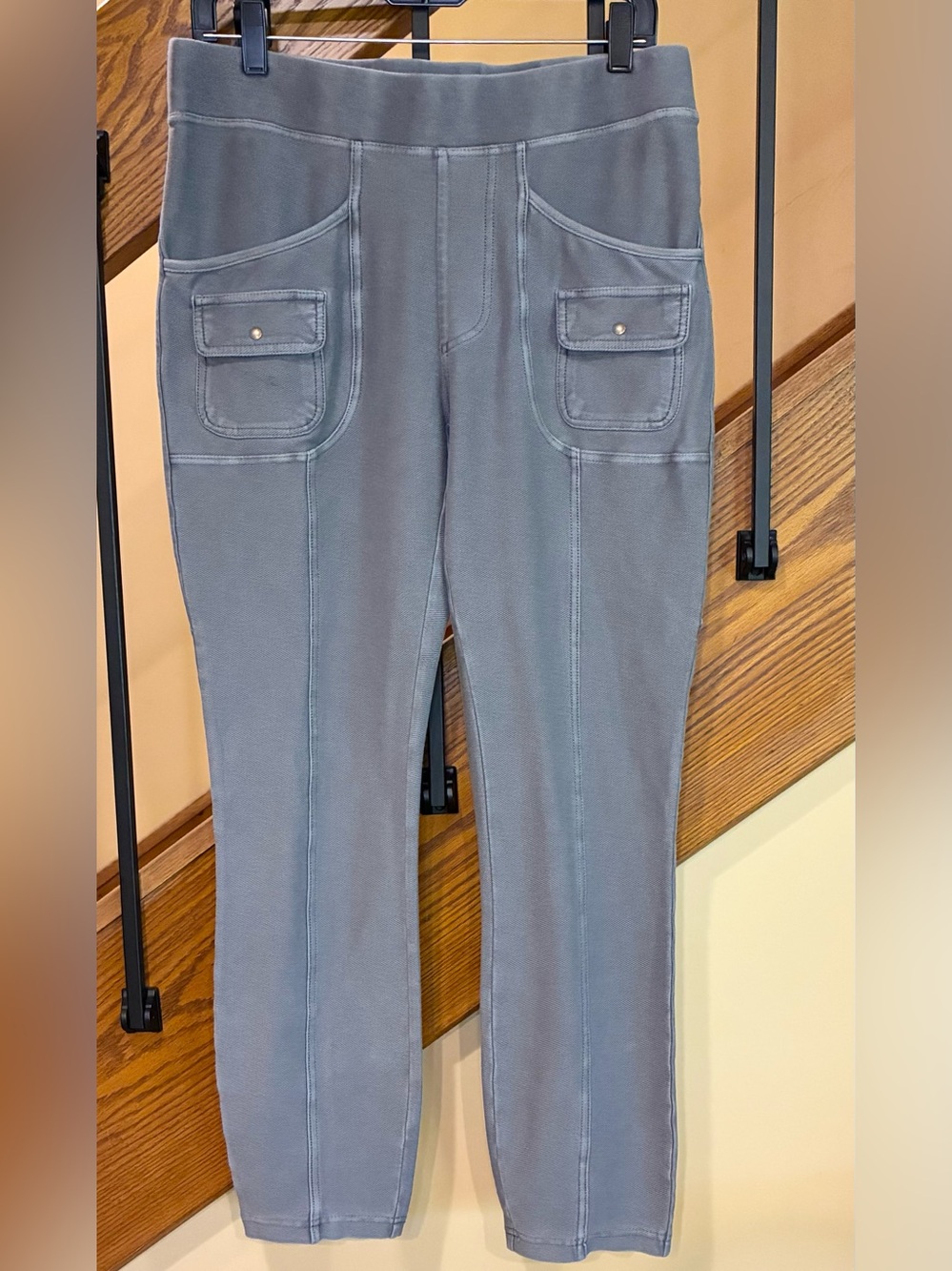 XCVI Gray Cargo Pocket Leggings